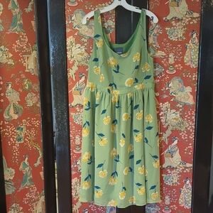 Floral Green Kids Dress